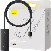 Baseus Lite Series 4-Port USB-A HUB Adapter (USB-A to USB 3.0*4 ) 1m Black