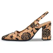 Nae Vegan Shoes Pumps met hoge voorkant 'LILOU' bruin
