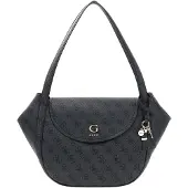 GUESS Handtas 'Sac à Rabat Coleen Monogramme Coal Logo' zwart