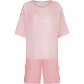 Mey Korte pyjama Serie Simple Stripes Bridal Rose | Maat 42