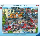 Ravensburger Puzzel voor kinderen - 05093 Brandweeractie bij de spoorwegen - Puzzel met een lijst voor kinderen vanaf 4 jaar, bestaande uit 48 stukjes