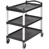 Cambro KD serveerwagen met 3 bladen zwart