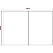 vidaXL Vervangingsdoek voor zonnescherm Crèmekleurig 350 x 200 cm