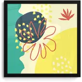 PosterMonkey Fotolijst incl. Poster - Zomer - Bloem - Abstract - 40x40 cm - Posterlijst