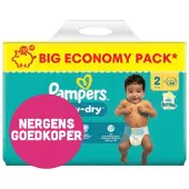 Pampers 2x Baby Dry Luiers Maat 2 (4-8kg) 88 Stuks