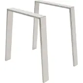 ML-Design Set van 2 tafelpoten Ash | metaal wit 75x8x72 cm tafelbladen en -poten | NADUVI
