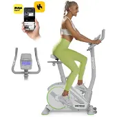 Zipro Ergometer Fiets - Wit - Elektrische hometrainer in wit. App-bediening, compatibel met Zwift. Verstelbare stuurhoek en zadel. Watt-programma