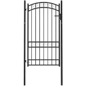 vidaXL Hekpoort EMMEN met gebogen bovenzijde staal 100x123,5 cm zwart