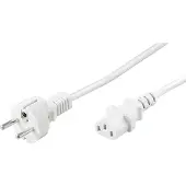 Goobay Stroomkabel met C13 plug - wit - 1,5 meter