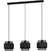 Eglo Zwart hanglamp Bazely 3L - Ø 23cm