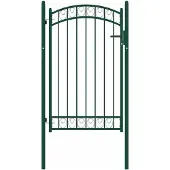 vidaXL Hekpoort EMMEN met gebogen bovenzijde staal 100x106 cm groen