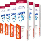 Elmex 6x Tandpasta Junior (6-12 Jaar) Colour Changing 75 Ml