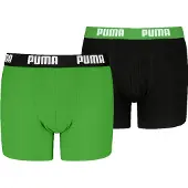 Puma boxershorts - groen/zwart (set van 2) Multi Jongens Stretchkatoen - maat 170/176