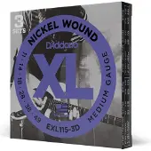 D'addario And Co EXL115-3D 11-49 3 Pack