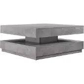 En.casa Salontafel 'Florenz', vierkant, voor de woonkamer, 76 x 76 x 38 cm, draaibaar, met betonlook