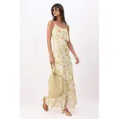 Turkishsouq Jurk geel / groen / oranje / wit