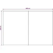 vidaXL Vervangingsdoek voor zonnescherm Wit 500 × 300 cm Polyester