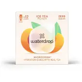 Waterdrop Microdrink Ice Tea Peach drinkblokjes met echte thee, 12 stuks.