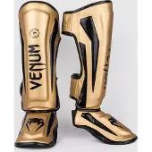 Venum Elite Kickboks Scheenbeschermer - GOLD/BLACK -M