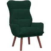 vidaXL Fauteuil Donkergroen 69 x 74 x 93 cm Fluweel