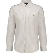 Tommy Hilfiger Overhemd 'HERITAGE' beige / wit