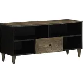 vidaXL TV-kast, 100x33x46 cm, massief mangohout