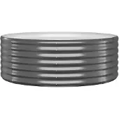 vidaXL Verhoogde plantenbak, verzinkt staal, 100x100x36 cm, antraciet