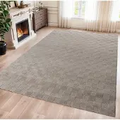 Muratap Vivant chesterfield vloerkleed laagpolig effen beige- 240x340 cm