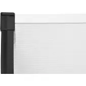 vidaXL Deurluifel 396x90 cm polycarbonaat zwart en transparant