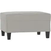 vidaXL Voetenbank 70x55x41 cm microvezelstof lichtgrijs