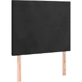 vidaXL Hoofdbord zwart 90x5x118/128 cm fluweel