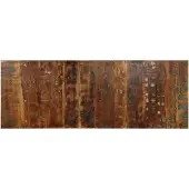 vidaXL Hoofdbord 140 cm massief gerecycled hout meerkleurig