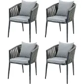 Axi Faye Stoelen Antraciet – Set 4 stuks