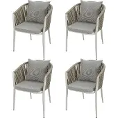 Axi Faye Stoelen Beige – Set 4 stuks
