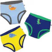 Zoocchini set van 3 oefenbroekjes - 100% organic katoen - Jurassic Pals - Jongens - 3-4 jaar