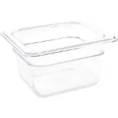 Vogue Gastronormbak Vogue, polycarbonaat, transparant, GN1/6, 100mm diep