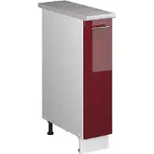 Vicco Apotheekkast Fame-Line, Bordeauxrode hoogglans/Wit, 20 cm, WB Marmer