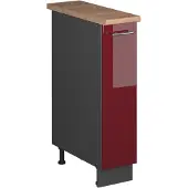 Vicco Apotheekkast Fame-Line, Bordeauxrode hoogglans/Antraciet, 20 cm, WB Eik