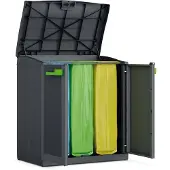 Kis Kunststof Kast Moby Recycling System - 55x90x100cm - Antraciet