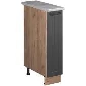 Vicco Apotheekkast Fame-Line Donkergrijs/Goudkleurig Eiken 20 cm, WB Marmer, Model 62122