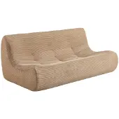 Sweeek Fauteuil corduroy 3 zitplaatsen Donkerbeige