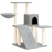 vidaXL Kattenmeubel met sisal krabpalen 82 cm lichtgrijs