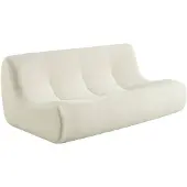 Sweeek Fauteuil boucléstof 3 zitplaatsen Wit