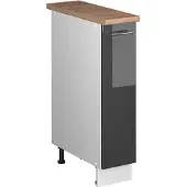 Vicco Apotheekkast Fame-Line, Antraciet Hoogglans/Wit, 20 cm, WB Eik