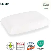 Tuur - Ergonomisch Hoofdkussen 60x70 - 100% Natuurlatex Anti-Allergisch - Nek en Rugondersteuning met Biokatoen en Viscose Hoes - Ademend en Duurzaam Slaapcomfort