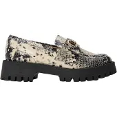 Steve madden Dames/Dames Slangenprint Loafers (Licht Beige)
