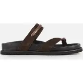 Tamaris Toe Loop Slippers bruin Suède Maat 41