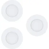 Eglo Fueva 1 - Inbouwspotje -LED - Ø85mm. - Wit - Set 3 Spots