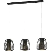 Eglo Curasao Hanglamp - E27 - 99,5 cm - Zwart/Goud