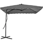 vidaXL Parasol met stalen paal 250x250 cm antraciet